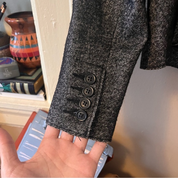 j.crew • gray tweed double breasted blazer - Picture 12 of 17